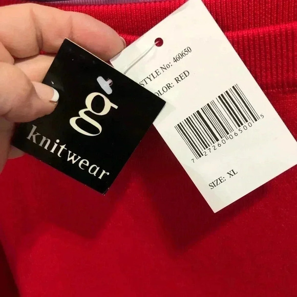 G Knitwear mid length red skirt - elastic waist Size XL - Picture 7 of 7